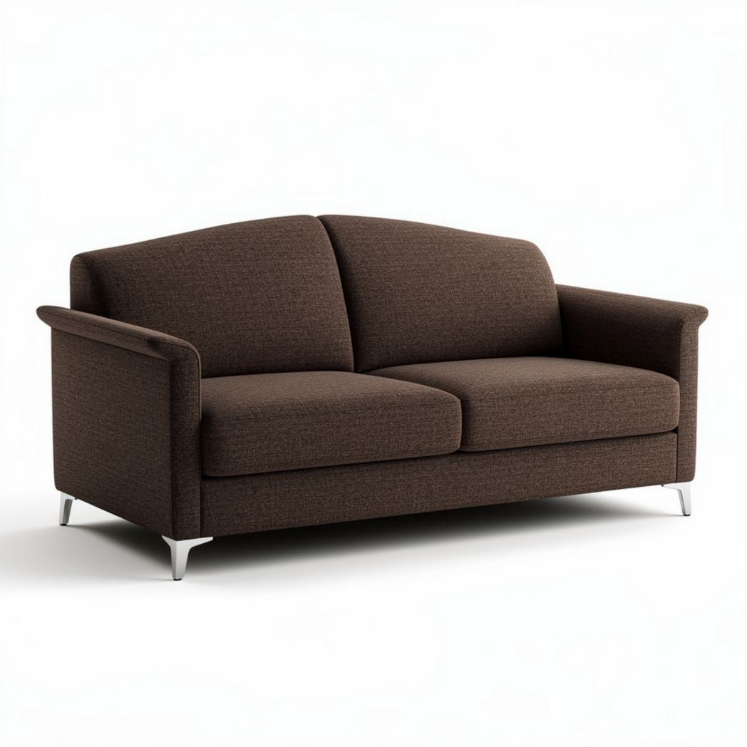 Canapé en tissu marron 180 x 85 x 85cm pour salon contemporain
