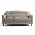 Canapé trois places en tissu beige dimensions 180 x 85 x 75 cm
