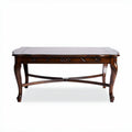 Table basse en bois massif couleur acajou dimensions 120 x 60 x 45 cm